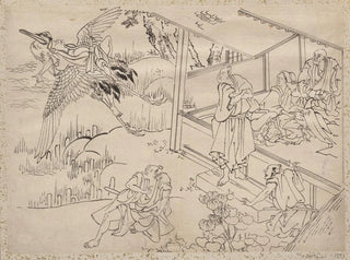 Album di schizzi di Katsushika Hokusai e dei suoi discepoli Pl59 - Katsushika Hokusai — vista dell’opera