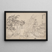 Album di schizzi di lui e dei suoi discepoli Pl60 - Katsushika Hokusai — quadro incorniciato alla parete