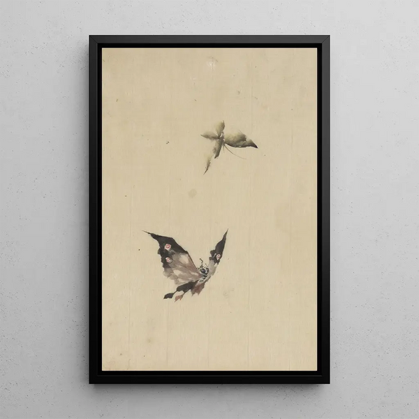 Katsushika Hokusai - Butterfly and moth.webp
