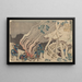 Cacciatori o cacciatori che si riscaldano al crepuscolo Minamoto No Muneo Yuki - Katsushika Hokusai — quadro incorniciato alla parete