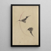 Due pipistrelli in volo - Katsushika Hokusai — quadro incorniciato alla parete