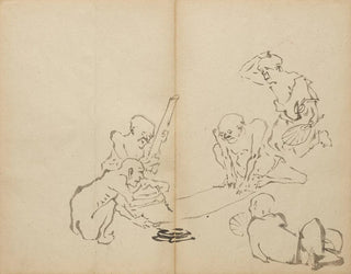 Kawanabe Kysai - Calligraphy in the Heat.webp