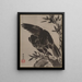 Corvo su una roccia - Kawanabe Kyōsai — quadro incorniciato alla parete