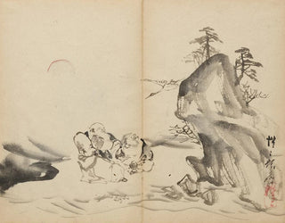Kawanabe Kysai - Gods of Fortune at Mt Penglai.webp