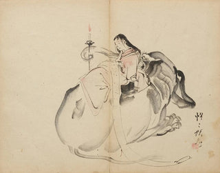 Monju in piedi - Kawanabe Kyōsai — vista dell’opera