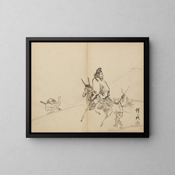 Zhong Kui - Kawanabe Kyōsai — quadro incorniciato alla parete
