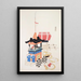 Illustrations collectées de jouets japonais par Kyosen Pl026 - Kawasaki Kyōsen — quadro incorniciato alla parete