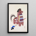 Illustrations collectées de jouets japonais par Kyosen Pl031 - Kawasaki Kyōsen — quadro incorniciato alla parete