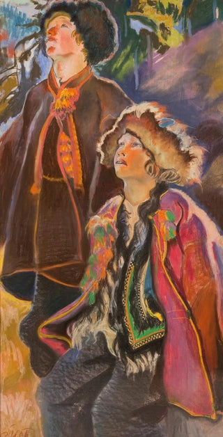 Kazimierz Sichulski - Palm Sunday triptych Hutsul boys.webp