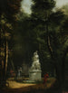 Vue du parc Łazienki avec la statue de Tancrède et Clorinde - Kazimierz Wojniakowski — vista dell’opera