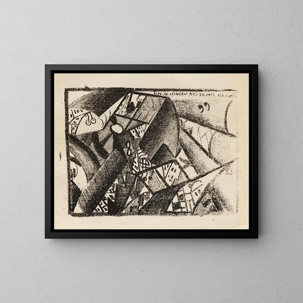 Paesaggio universale senza titolo - Kazimir Malevitch — quadro incorniciato alla parete