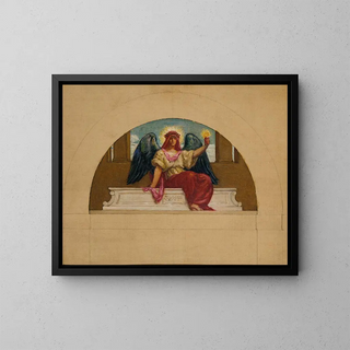 Schizzo per la parete del Oberlin College L'esprit de l'amour sacrificiel - Kenyon Cox — quadro incorniciato alla parete