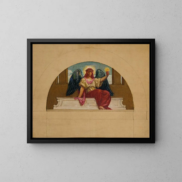 Schizzo per la parete del Oberlin College L'esprit de l'amour sacrificiel - Kenyon Cox — quadro incorniciato alla parete