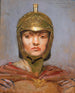 Studio per un affresco murale per l'edificio della Corte d'appello di New York. Casco di diritto per la figura della forza. - Kenyon Cox — vista dell’opera
