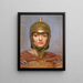 Studio per un affresco murale per l'edificio della Corte d'appello di New York. Casco di diritto per la figura della forza. - Kenyon Cox — quadro incorniciato alla parete