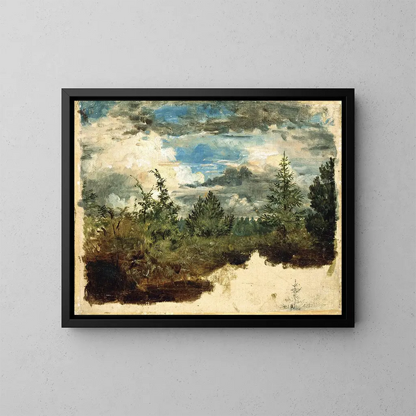 Studio di una collina boschiva - Kilian Zoll — quadro incorniciato alla parete