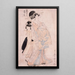 Courtisane Shinowara de Tsuruya kamuro Wakaba et Chieda - Kitagawa Utamaro — quadro incorniciato alla parete