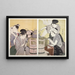 Scène di cucina Daidokoro - Kitagawa Utamaro — quadro incorniciato alla parete