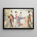 Asciugatura e stiratura del tessuto - Kitagawa Utamaro — quadro incorniciato alla parete