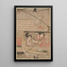 Pêche avec un filet à quattro bras Yotsu Deami composant central du triptyque - Kitagawa Utamaro — quadro incorniciato alla parete