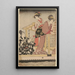 Pêche avec un filet à quattro bracci Yotsu Deami composant gauche du triptyque - Kitagawa Utamaro — quadro incorniciato alla parete
