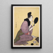 Kuchibeni Peindre les lèvres - Kitagawa Utamaro — quadro incorniciato alla parete
