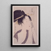 Naneki hajirushi Ha de la stazione del Sud - Kitagawa Utamaro — quadro incorniciato alla parete