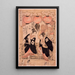 Festival Niwaka Yoshiwara Performance de la danza di contemplazione dei fiori - Kitagawa Utamaro — quadro incorniciato alla parete