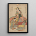 Tre geishe - Kitagawa Utamaro — quadro incorniciato alla parete