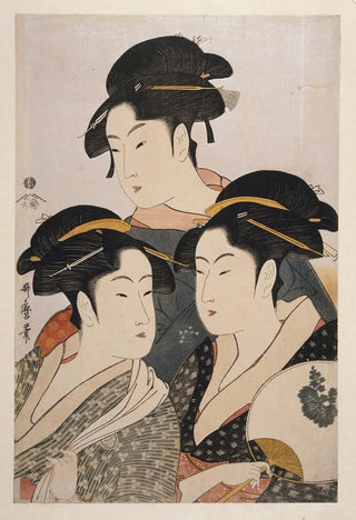 Kitagawa Utamaro - Tji san bijin Three beauties of the present day.webp