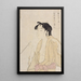 Femme exhalant de la fumée d'une pipe - Kitagawa Utamaro — quadro incorniciato alla parete