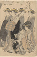 Femme avec servantes - Kitagawa Utamaro — vista dell’opera