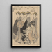 Femme avec servantes - Kitagawa Utamaro — quadro incorniciato alla parete