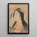 Femme avec coiffe et manchon - Kitagawa Utamaro — vista dell’opera