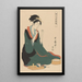 Femme avec fil - Kitagawa Utamaro — quadro incorniciato alla parete