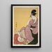 Enfant pointant du doigt - Kitagawa Utamaro — quadro incorniciato alla parete