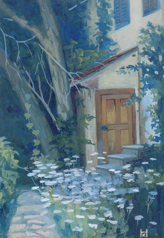 Klara Hasslwander - Gartenecke mit Schierlingsblten.webp