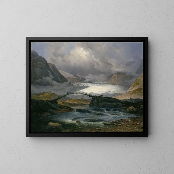 Glacier Nigardsbreen nella valle di Justedalen - Knud Baade — quadro incorniciato alla parete
