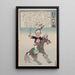 Le commandant tremblant de la série Longue vie au Japon Cent sélections Cent risi - Kobayashi Kiyochika — quadro incorniciato alla parete