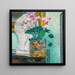 Nature morte di fiori con un ciclamino - Koloman Moser — quadro incorniciato alla parete