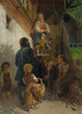 Scène dans la vallée d'Oberhasli giocatore di organo di Barberia davanti alla casa - Konrad Grob — vista dell’opera