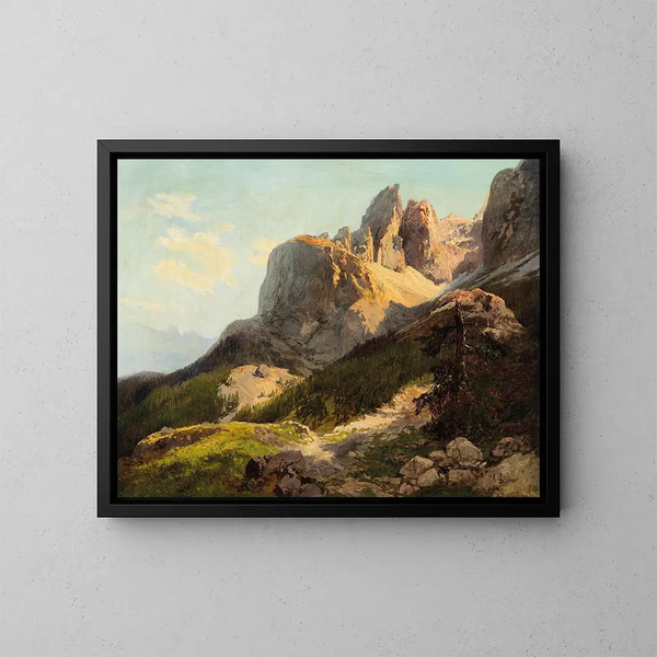 Nelle Dolomiti - Konrad Petrides — quadro incorniciato alla parete