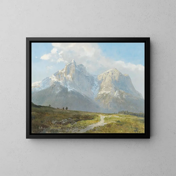 Paesaggio montano - Konrad Petrides — quadro incorniciato alla parete