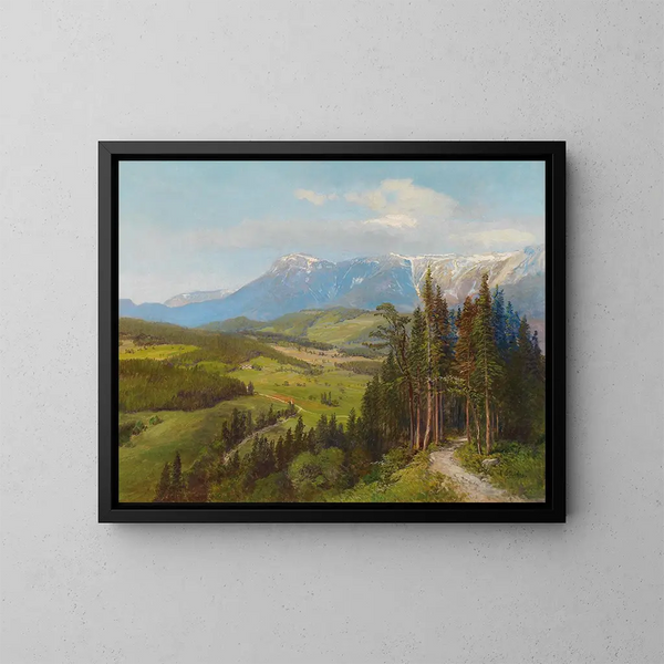 Vista della regione di Rax - Konrad Petrides — quadro incorniciato alla parete