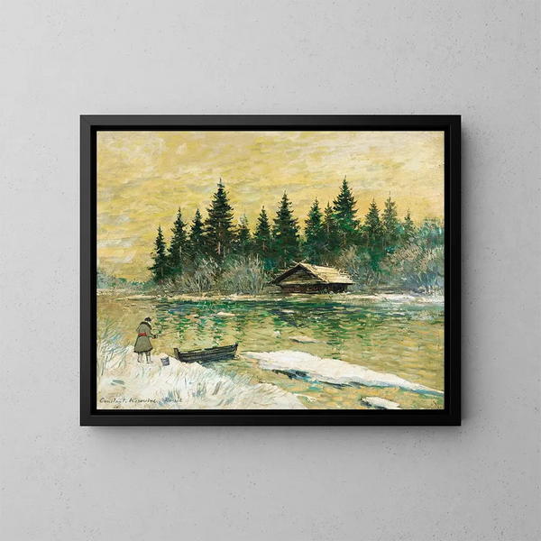 Il pescatore - Konstantin Alexeïevitch Korovine — quadro incorniciato alla parete
