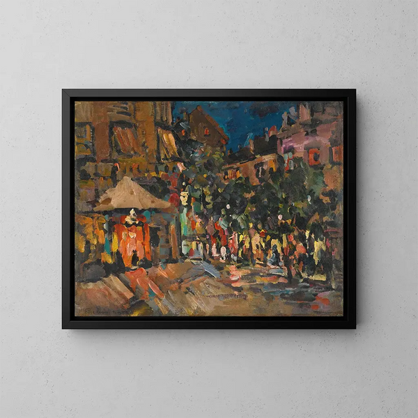 Parigi di notte - Konstantin Alexeïevitch Korovine — quadro incorniciato alla parete