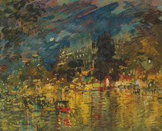 Boulevard parisien la nuit - Konstantin Alexeïevitch Korovine — vista dell’opera