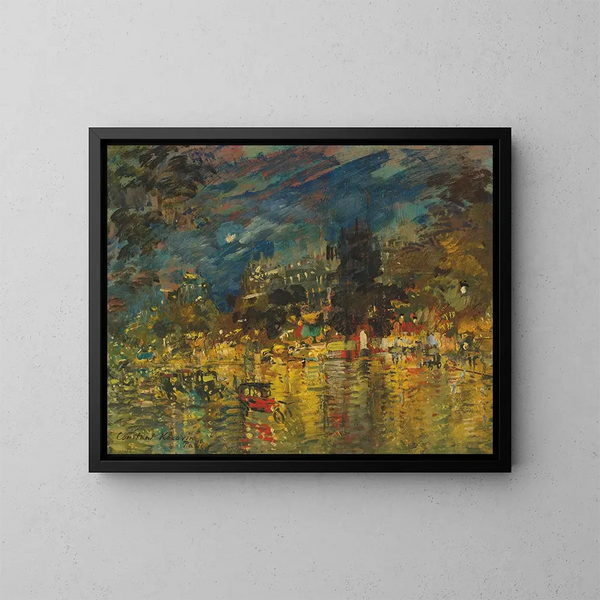 Boulevard parisien la nuit - Konstantin Alexeïevitch Korovine — quadro incorniciato alla parete