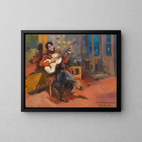 Il giocatore di chitarra - Konstantin Alexeïevitch Korovine — quadro incorniciato alla parete