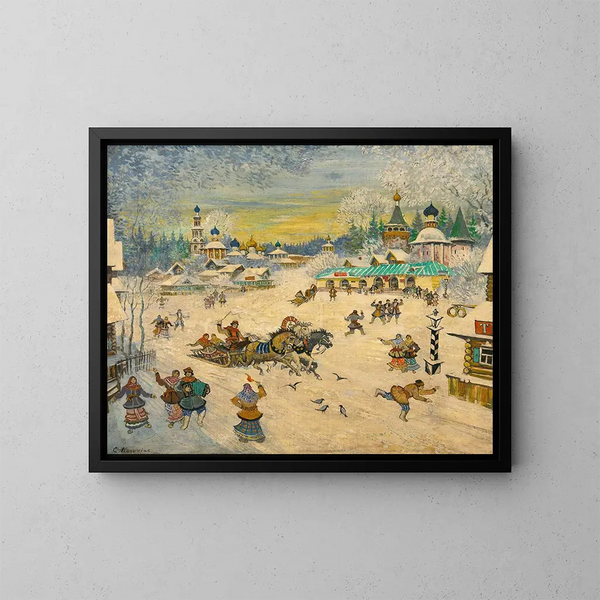 Place du village - Konstantin Alexeïevitch Korovine — quadro incorniciato alla parete